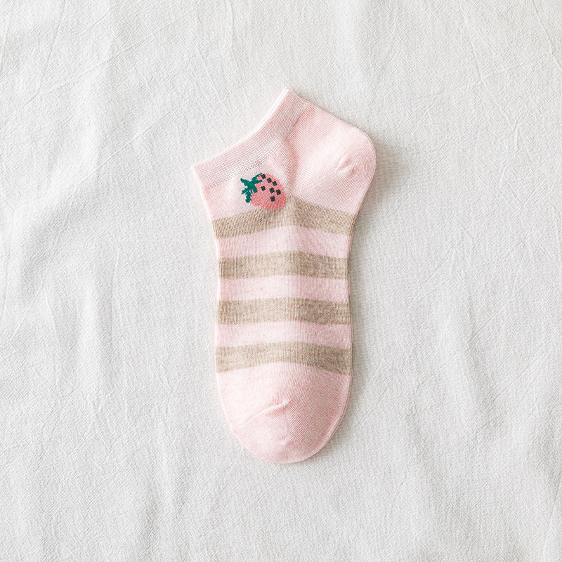 Cute Socks Female Socks Shallow Mouth Invisible Tide Ins Blue Plaid Socks Thin Models Summer Students